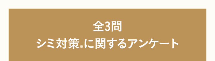 全3問
シミ対策に関するアンケート