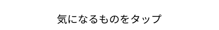 気になるものをタップ