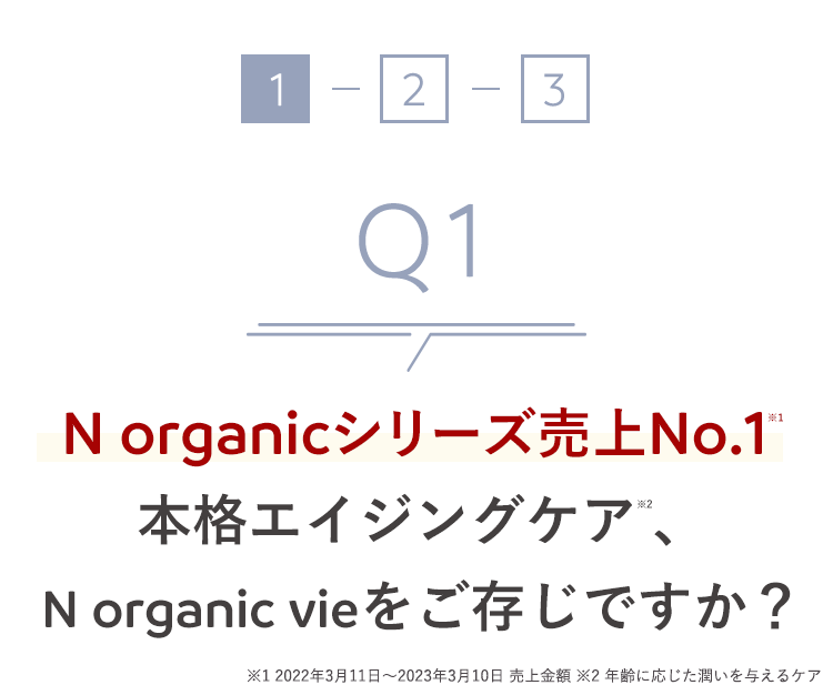 濃密保湿の本格エイジングケアNorganicvieをご存知ですか？