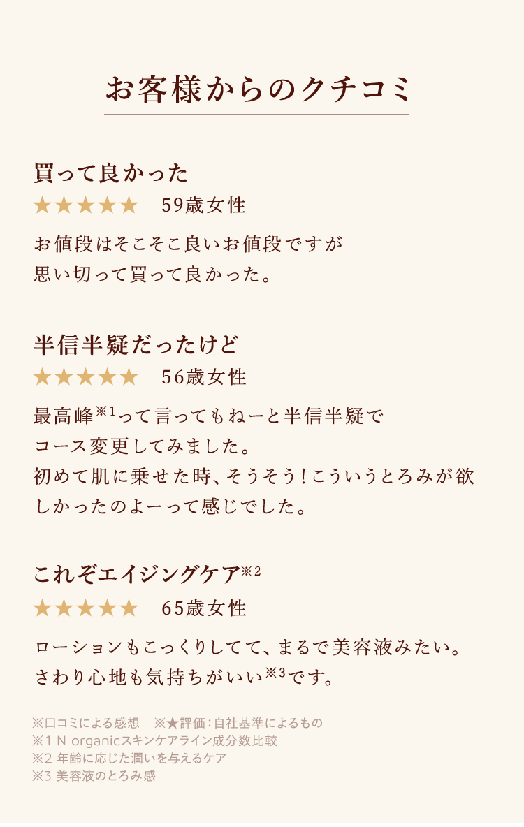 お客様からのクチコミ